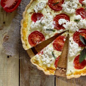 Tomato & Goat Cheese Quiche