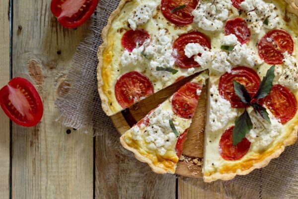 Tomato & Goat Cheese Quiche